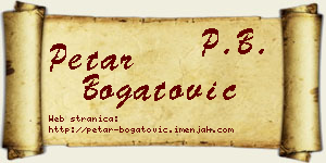 Petar Bogatović vizit kartica
